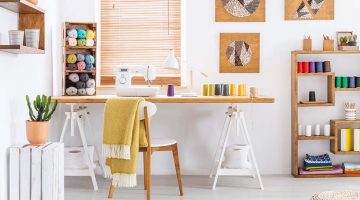 real photo colorful room interior desk | Sewing room bob棋牌Organization Hacks For Hassle-Free Sewing |精选